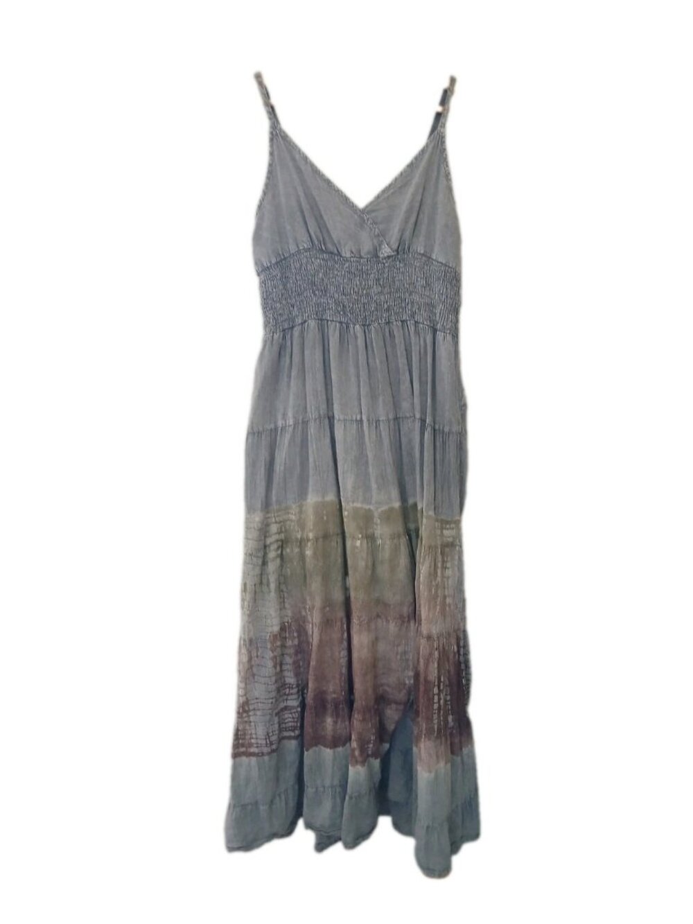 Earthbound Trading Company Tiered Smocked Maxi Dress
